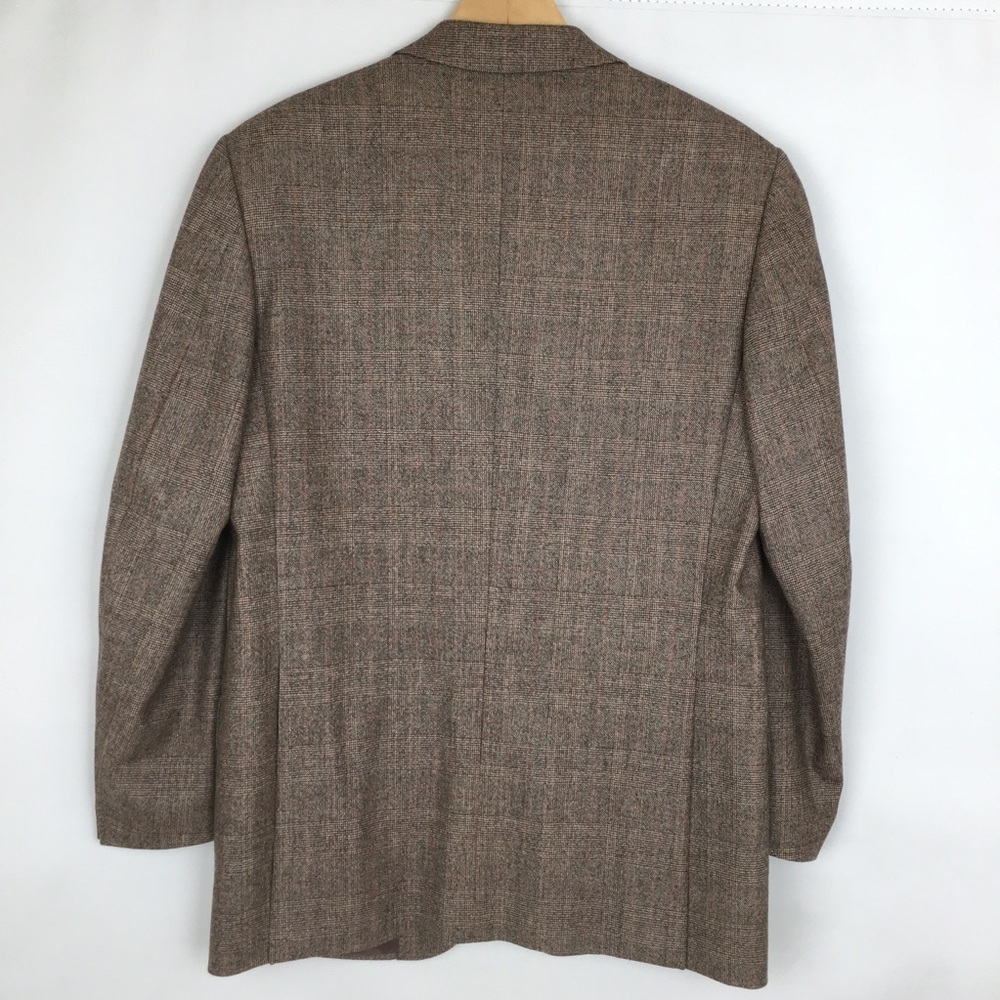 Ermenegildo Zegna Tweed Wool 3-Button Blazer Tan Men’s Size 50 Sports Coat - Picture 13 of 14